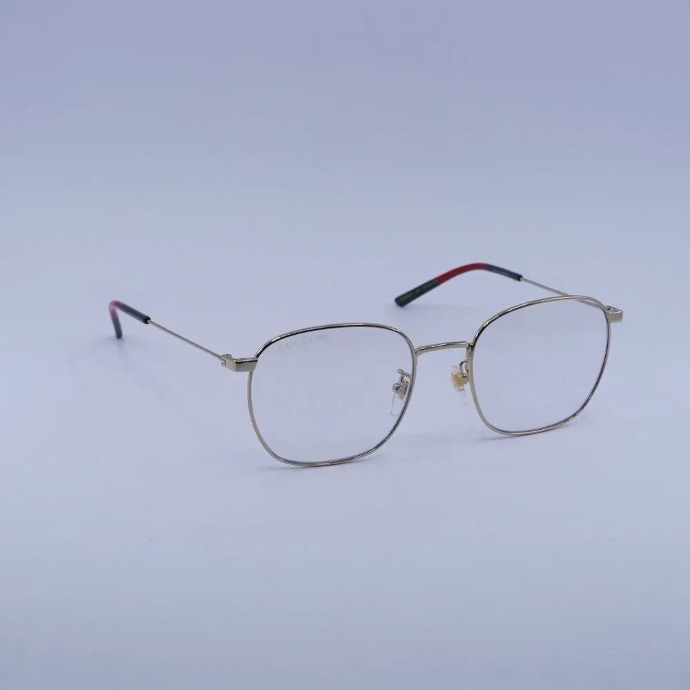 Gucci GG0681S 001 Sunglasses Gold Square Frame, Clear Photochromic Lenses